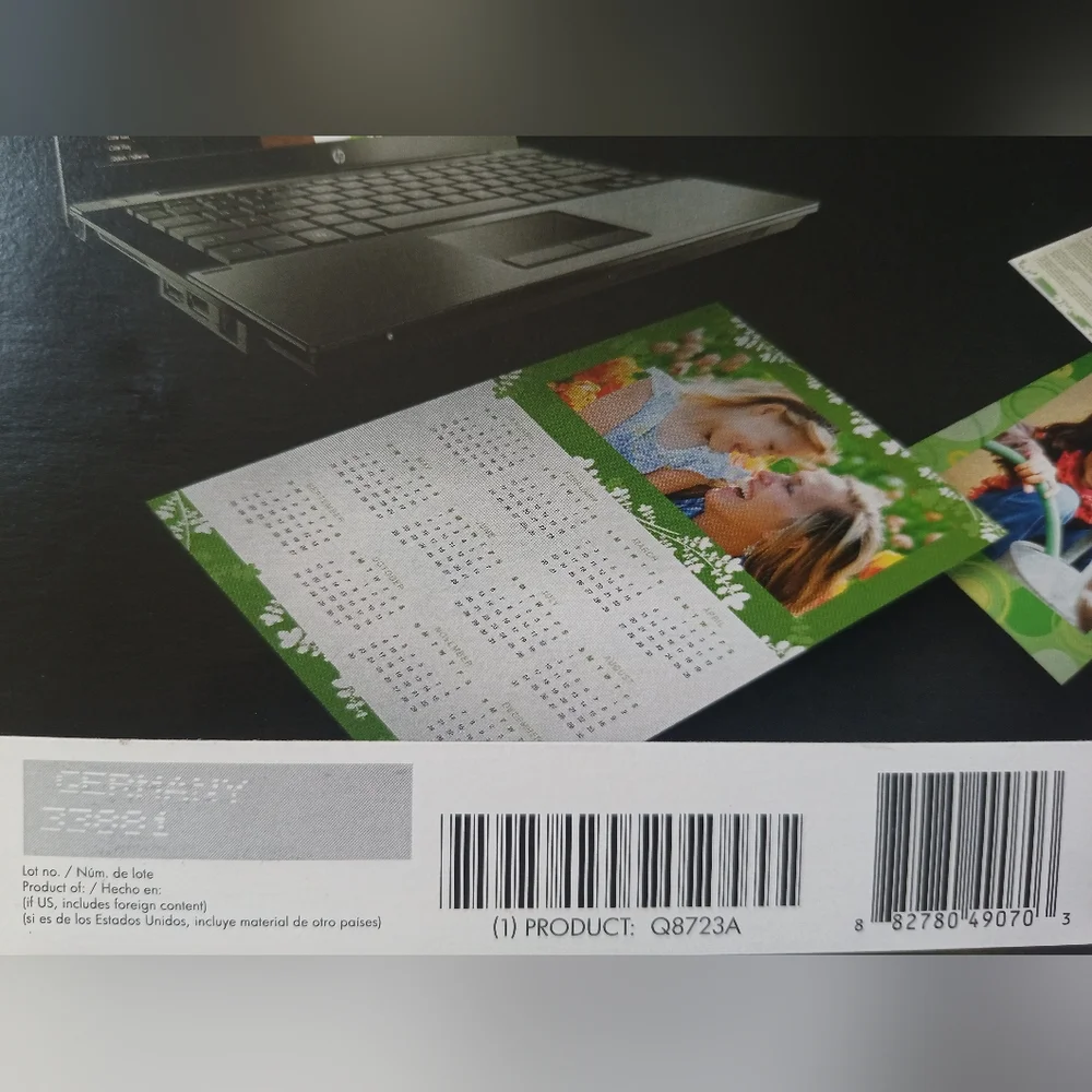 HP Everyday Photo Paper, Glossy, Q8723A, 2 NIB packs (50 sheets each)